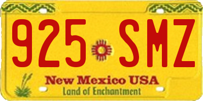 NM license plate 925SMZ