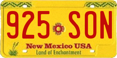 NM license plate 925SON