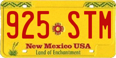 NM license plate 925STM