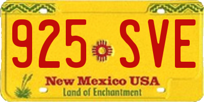 NM license plate 925SVE