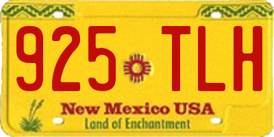 NM license plate 925TLH