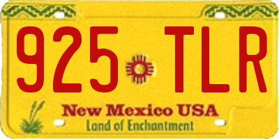 NM license plate 925TLR