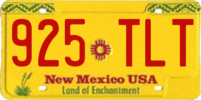 NM license plate 925TLT