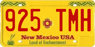 NM license plate 925TMH