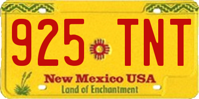 NM license plate 925TNT