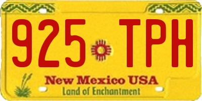 NM license plate 925TPH