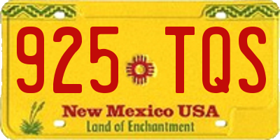 NM license plate 925TQS