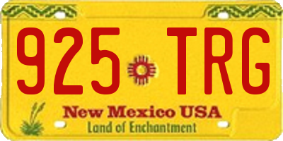NM license plate 925TRG