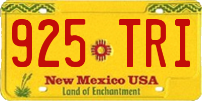 NM license plate 925TRI