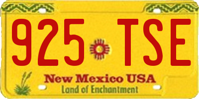 NM license plate 925TSE