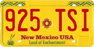 NM license plate 925TSI