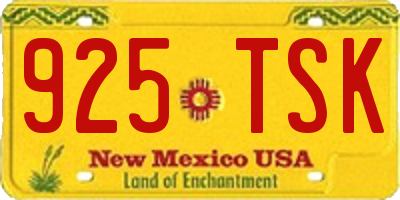 NM license plate 925TSK