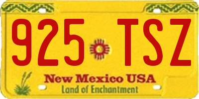 NM license plate 925TSZ
