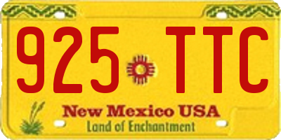 NM license plate 925TTC
