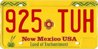 NM license plate 925TUH