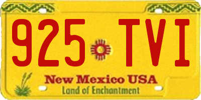 NM license plate 925TVI
