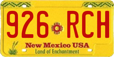 NM license plate 926RCH