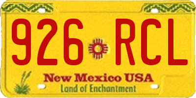 NM license plate 926RCL