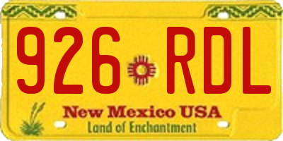 NM license plate 926RDL