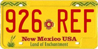 NM license plate 926REF