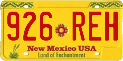 NM license plate 926REH