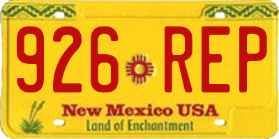 NM license plate 926REP