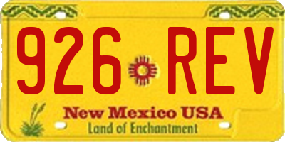 NM license plate 926REV