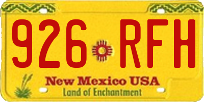 NM license plate 926RFH
