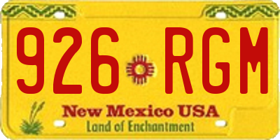 NM license plate 926RGM