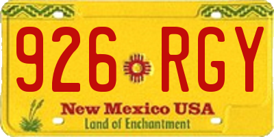 NM license plate 926RGY