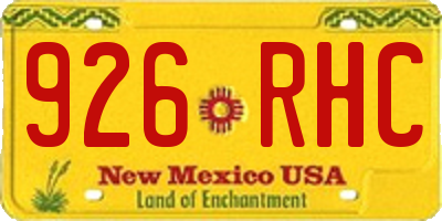 NM license plate 926RHC