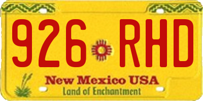 NM license plate 926RHD