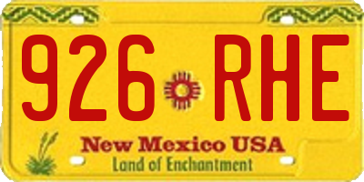 NM license plate 926RHE
