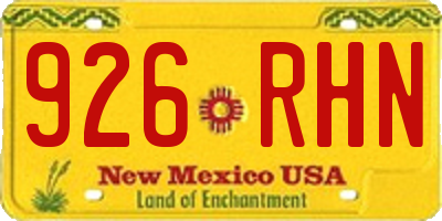 NM license plate 926RHN