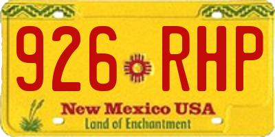 NM license plate 926RHP