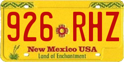 NM license plate 926RHZ
