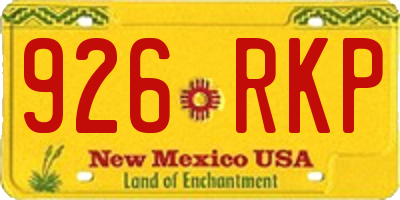 NM license plate 926RKP