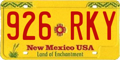 NM license plate 926RKY