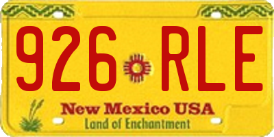 NM license plate 926RLE