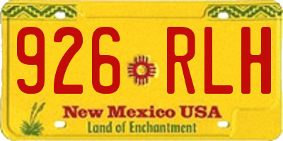 NM license plate 926RLH