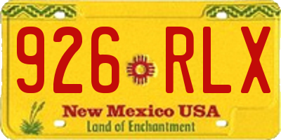 NM license plate 926RLX
