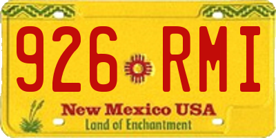 NM license plate 926RMI