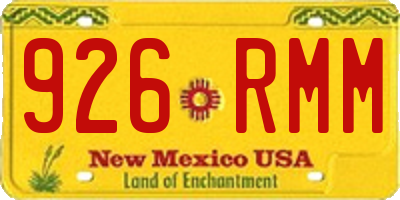 NM license plate 926RMM