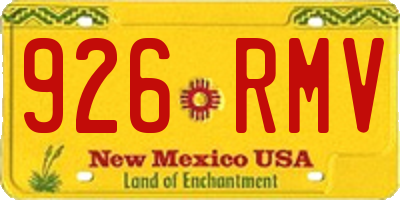 NM license plate 926RMV