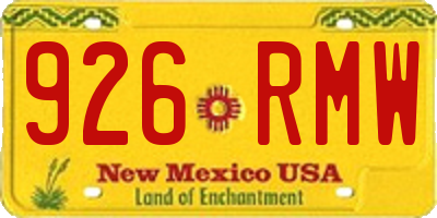 NM license plate 926RMW