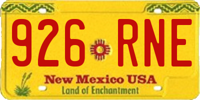 NM license plate 926RNE