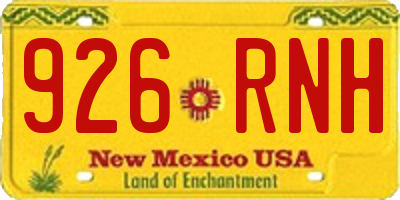 NM license plate 926RNH