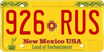 NM license plate 926RUS