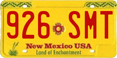 NM license plate 926SMT