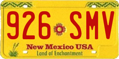 NM license plate 926SMV